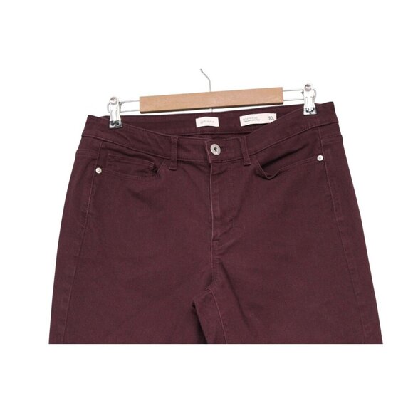 J Jill Boyfriend Jeans Size 10 Purple Stretch Denim Straight Leg Ankle Preppy - Picture 2 of 11